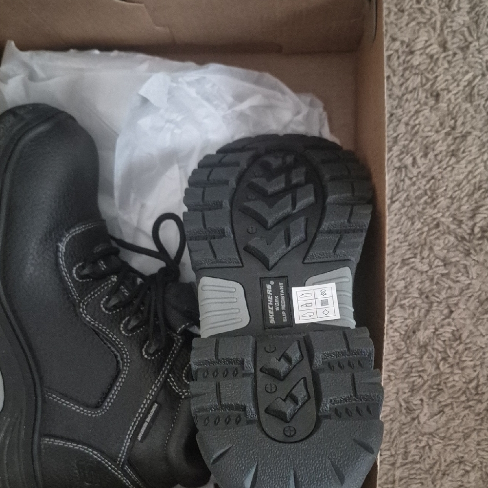 Skechers Black and Yellow Work Boots